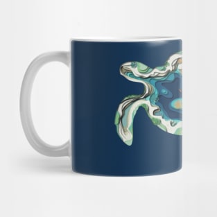 Underwater world inside a turtle shape Mug